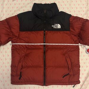 The North Face Burgundy and Black Puffer Jacket